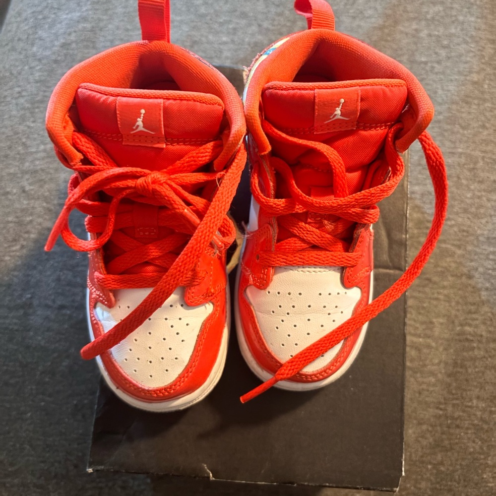 Kids Red and White Sneakers